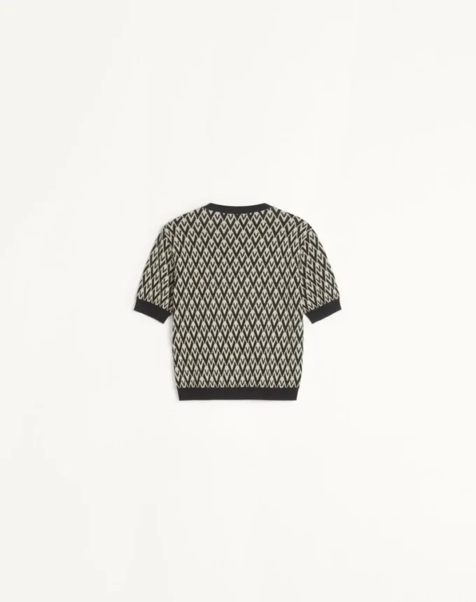 Toute La V Jacquard-Wollpullover Toute La V Jacquard-Wollpullover