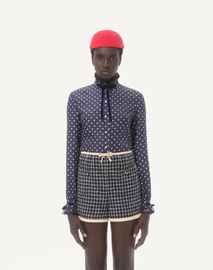 Twill-Hemd mit Plus De Pois-Print Twill-Hemd mit Plus De Pois-Print