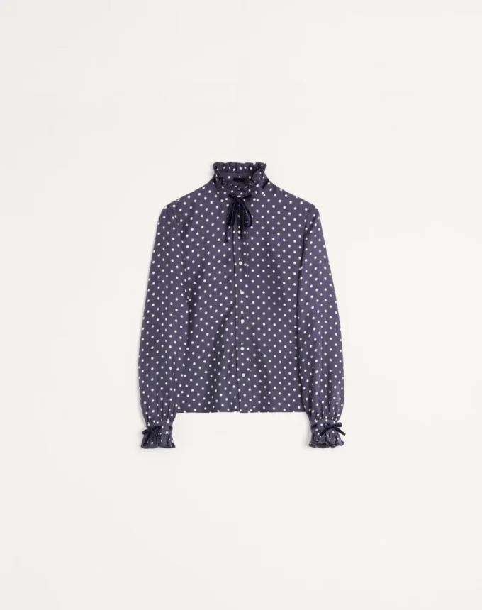 Twill-Hemd mit Plus De Pois-Print Twill-Hemd mit Plus De Pois-Print