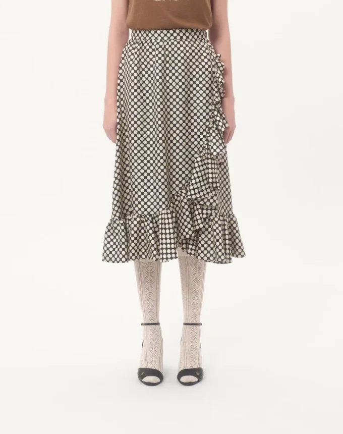 Twillrock mit Plus De Pois-Print Twillrock mit Plus De Pois-Print