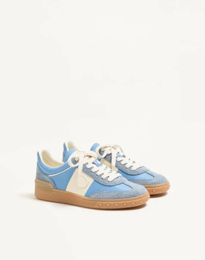 Upvillage Sneaker aus Spaltleder mit Band aus Nappakalbsleder Upvillage Sneaker aus Spaltleder mit Band aus Nappakalbsleder