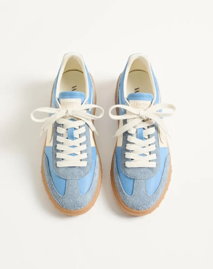 Upvillage Sneaker aus Spaltleder mit Band aus Nappakalbsleder Upvillage Sneaker aus Spaltleder mit Band aus Nappakalbsleder