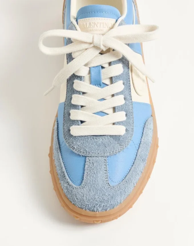 Upvillage Sneaker aus Spaltleder mit Band aus Nappakalbsleder Upvillage Sneaker aus Spaltleder mit Band aus Nappakalbsleder