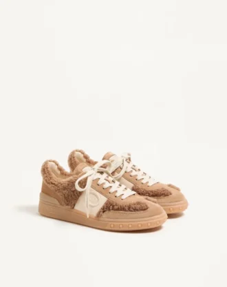 Upvillage Sneaker aus Wolle und Crust-Leder Upvillage Sneaker aus Wolle und Crust-Leder