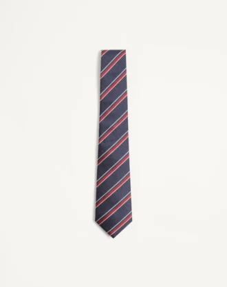 Valentie Jacquard-Seidenkrawatte im Regimental-Stil