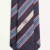 Valentie Jacquard-Seidenkrawatte im Regimental-Stil Valentie Jacquard-Seidenkrawatte im Regimental-Stil