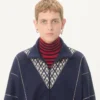 Valentino Acetat-Sweatshirt mit Reißverschluss und eingearbeitetem „Toute La V”-Print Valentino Acetat-Sweatshirt mit Reißverschluss und eingearbeitetem „Toute La V”-Print