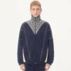 Valentino Acetat-Sweatshirt mit Reißverschluss und eingearbeitetem „Toute La V”-Print Valentino Acetat-Sweatshirt mit Reißverschluss und eingearbeitetem „Toute La V”-Print