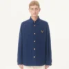 Valentino Baumwoll-Gabardine-Hemdjacke mit VGold Valentino Baumwoll-Gabardine-Hemdjacke mit VGold