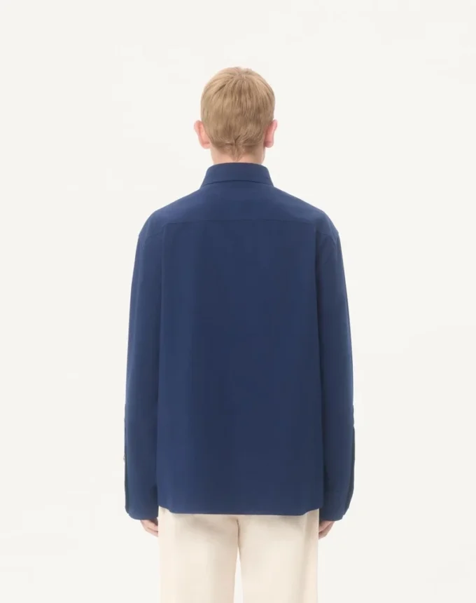 Valentino Baumwoll-Gabardine-Hemdjacke mit VGold Valentino Baumwoll-Gabardine-Hemdjacke mit VGold