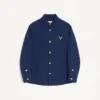 Valentino Baumwoll-Gabardine-Hemdjacke mit VGold Valentino Baumwoll-Gabardine-Hemdjacke mit VGold