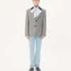 Valentino Einreihige Wolljacke mit Chevron-Muster Valentino Einreihige Wolljacke mit Chevron-Muster
