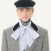Valentino Einreihige Wolljacke mit Chevron-Muster Valentino Einreihige Wolljacke mit Chevron-Muster