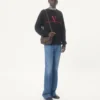 Valentino Baumwoll-Sweatshirt mit Rundhalsausschnitt und „Made In Valentino”-Print Valentino Baumwoll-Sweatshirt mit Rundhalsausschnitt und „Made In Valentino”-Print