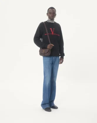 Valentino Baumwoll-Sweatshirt mit Rundhalsausschnitt und „Made In Valentino”-Print