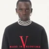 Valentino Baumwoll-Sweatshirt mit Rundhalsausschnitt und „Made In Valentino”-Print Valentino Baumwoll-Sweatshirt mit Rundhalsausschnitt und „Made In Valentino”-Print