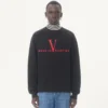 Valentino Baumwoll-Sweatshirt mit Rundhalsausschnitt und „Made In Valentino”-Print Valentino Baumwoll-Sweatshirt mit Rundhalsausschnitt und „Made In Valentino”-Print