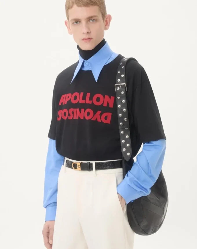 Valentino Baumwoll-T-Shirt mit Apollon/Dyonisos-Print Valentino Baumwoll-T-Shirt mit Apollon/Dyonisos-Print