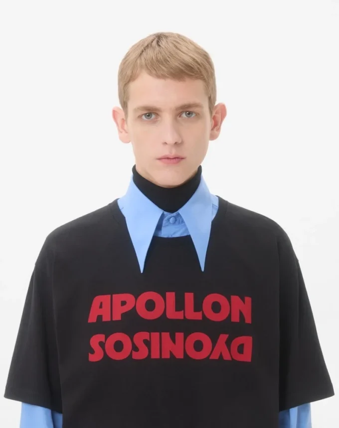 Valentino Baumwoll-T-Shirt mit Apollon/Dyonisos-Print Valentino Baumwoll-T-Shirt mit Apollon/Dyonisos-Print