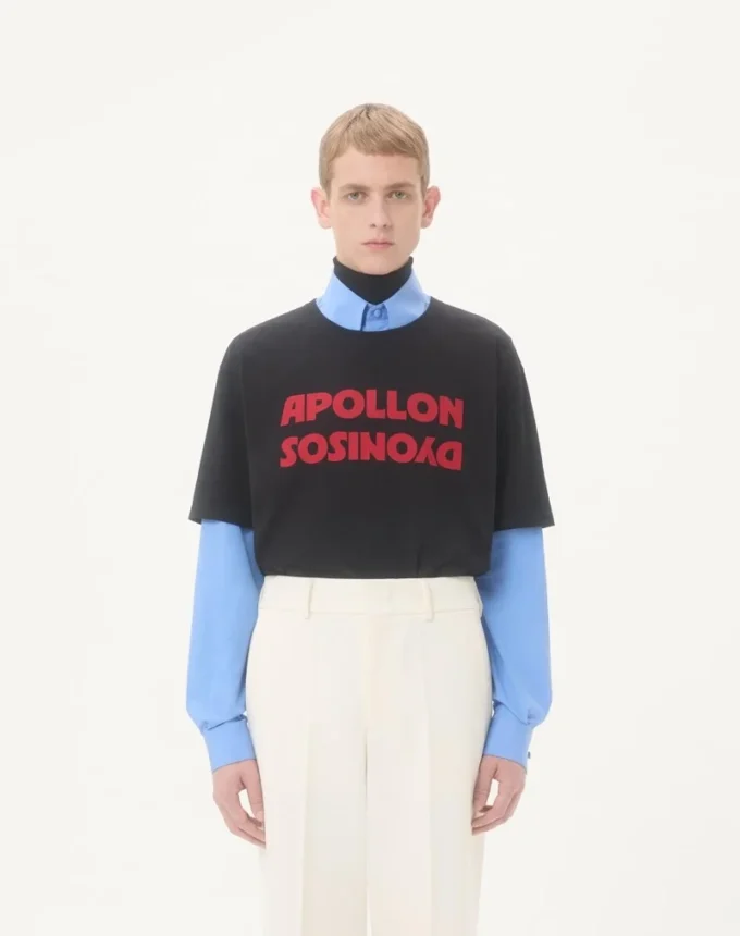 Valentino Baumwoll-T-Shirt mit Apollon/Dyonisos-Print Valentino Baumwoll-T-Shirt mit Apollon/Dyonisos-Print