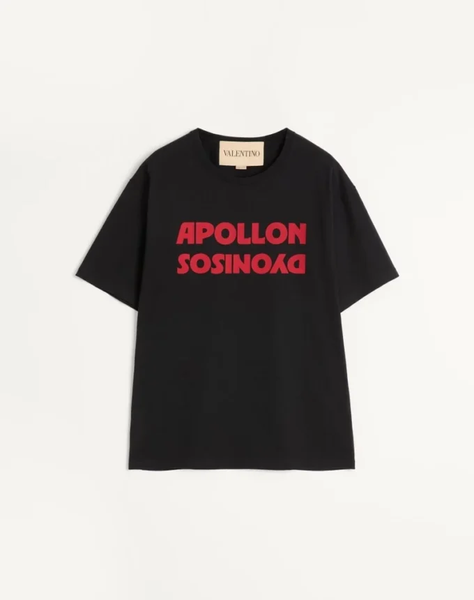 Valentino Baumwoll-T-Shirt mit Apollon/Dyonisos-Print Valentino Baumwoll-T-Shirt mit Apollon/Dyonisos-Print