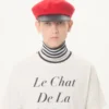 Valentino Baumwoll-T-Shirt mit Le Chat De La Maison Icon Muse Anti Hero Print