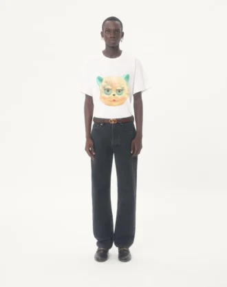 Valentino Baumwoll-T-Shirt mit Le Chat De La Maison-Print Valentino Baumwoll-T-Shirt mit Le Chat De La Maison-Print