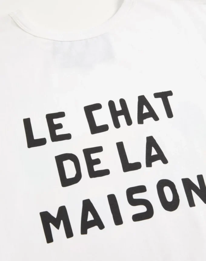 Valentino Baumwoll-T-Shirt mit Le Chat De La Maison-Print Valentino Baumwoll-T-Shirt mit Le Chat De La Maison-Print