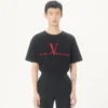 Valentino Baumwoll-T-Shirt mit „Made In Valentino”-Print Valentino Baumwoll-T-Shirt mit „Made In Valentino”-Print