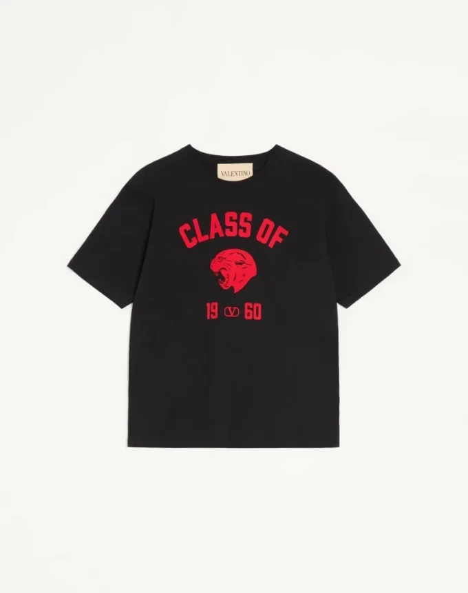 Valentino Baumwoll-T-Shirt mit Panther-Print Valentino Baumwoll-T-Shirt mit Panther-Print