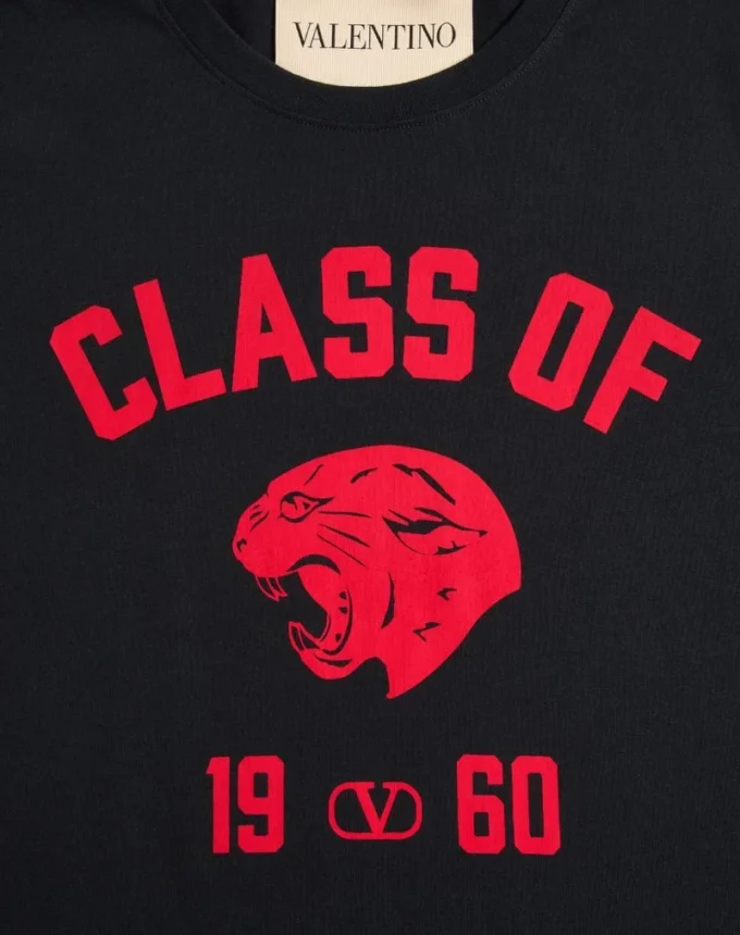 Valentino Baumwoll-T-Shirt mit Panther-Print Valentino Baumwoll-T-Shirt mit Panther-Print