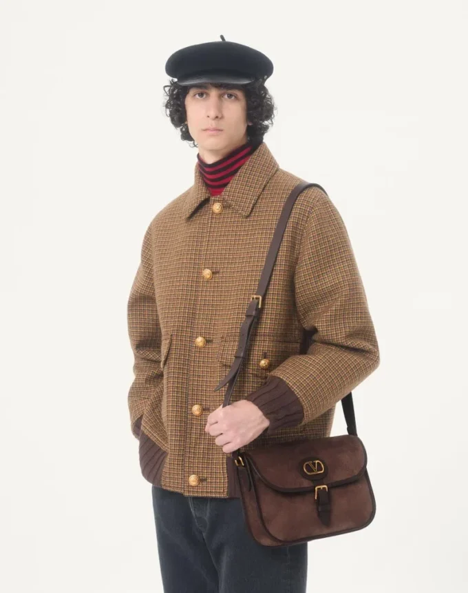 Valentino Bomberjacke aus Wolle mit Hahnentrittmuster Valentino Bomberjacke aus Wolle mit Hahnentrittmuster