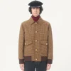 Valentino Bomberjacke aus Wolle mit Hahnentrittmuster Valentino Bomberjacke aus Wolle mit Hahnentrittmuster