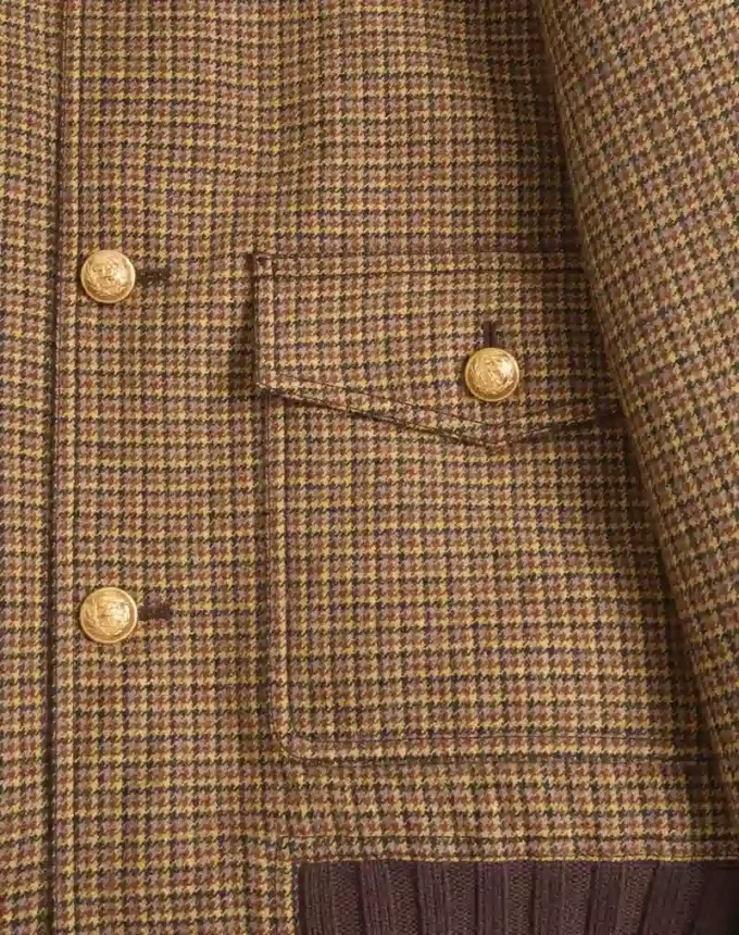 Valentino Bomberjacke aus Wolle mit Hahnentrittmuster Valentino Bomberjacke aus Wolle mit Hahnentrittmuster