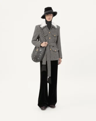 Valentino Boutonné-Safarijacke aus Wolle mit Gürtel Valentino Boutonné-Safarijacke aus Wolle mit Gürtel
