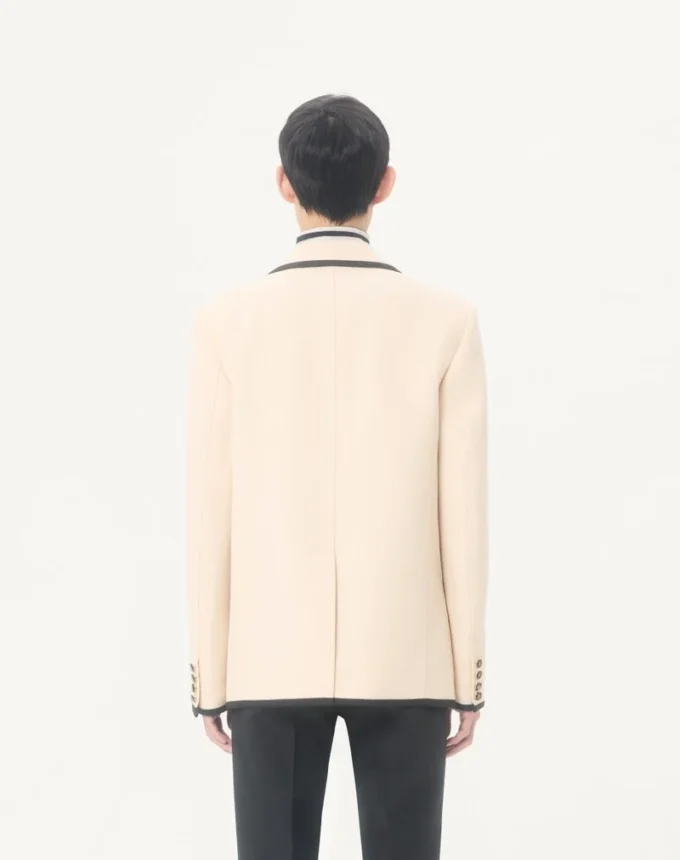 Valentino Einreihige Jacke aus Wollgabardine Valentino Einreihige Jacke aus Wollgabardine