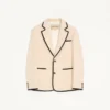 Valentino Einreihige Jacke aus Wollgabardine Valentino Einreihige Jacke aus Wollgabardine