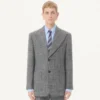 Valentino Einreihige Mouliné-Wolljacke Valentino Einreihige Mouliné-Wolljacke