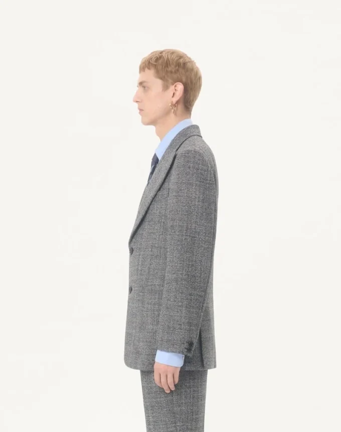 Valentino Einreihige Mouliné-Wolljacke Valentino Einreihige Mouliné-Wolljacke