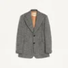 Valentino Einreihige Mouliné-Wolljacke Valentino Einreihige Mouliné-Wolljacke