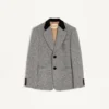 Valentino Einreihige Wolljacke mit Chevron-Muster Valentino Einreihige Wolljacke mit Chevron-Muster