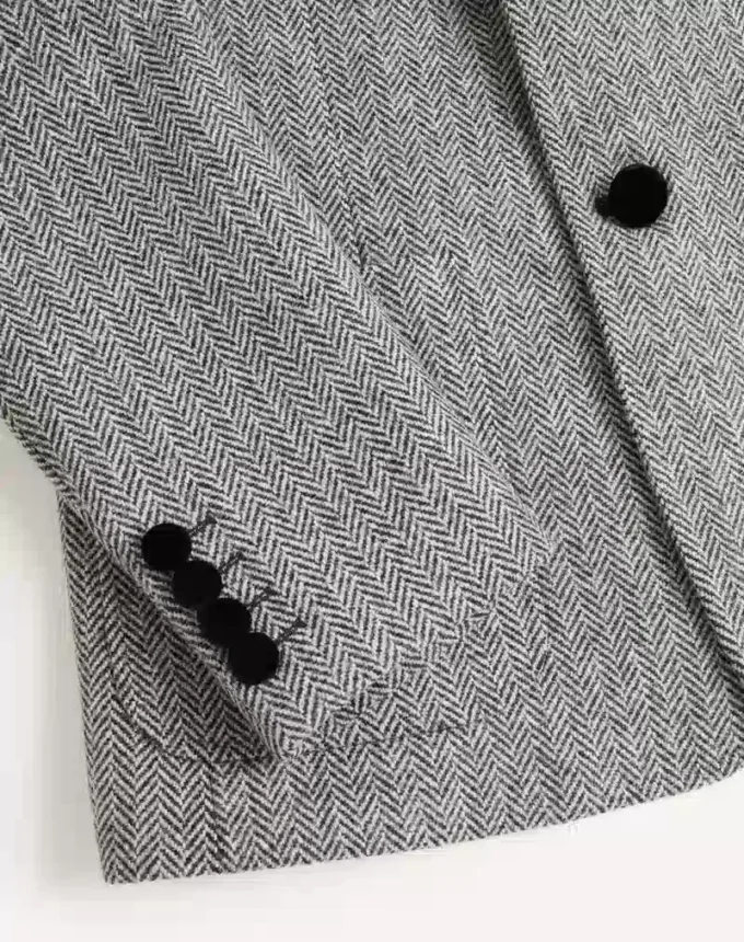 Valentino Einreihige Wolljacke mit Chevron-Muster Valentino Einreihige Wolljacke mit Chevron-Muster