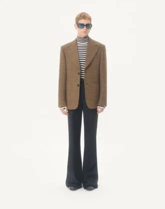 Valentino Einreihige Wolljacke mit Glencheck-Muster