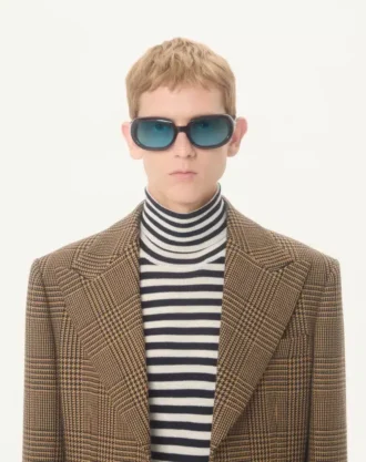 Valentino Einreihige Wolljacke mit Glencheck-Muster