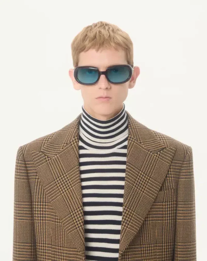 Valentino Einreihige Wolljacke mit Glencheck-Muster Valentino Einreihige Wolljacke mit Glencheck-Muster