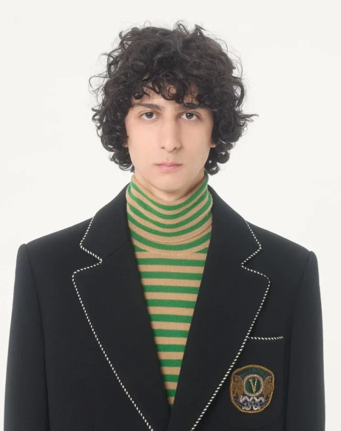 Valentino Einreihige Wolljacke mit Valentino-Patch Valentino Einreihige Wolljacke mit Valentino-Patch