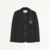 Valentino Einreihige Wolljacke mit Valentino-Patch Valentino Einreihige Wolljacke mit Valentino-Patch