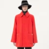 Valentino Einreihiger Mantel aus Woll-Drapé Valentino Einreihiger Mantel aus Woll-Drapé