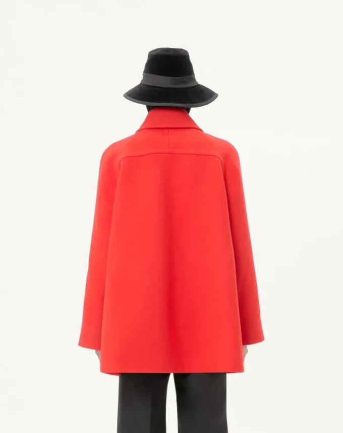 Valentino Einreihiger Mantel aus Woll-Drapé Valentino Einreihiger Mantel aus Woll-Drapé