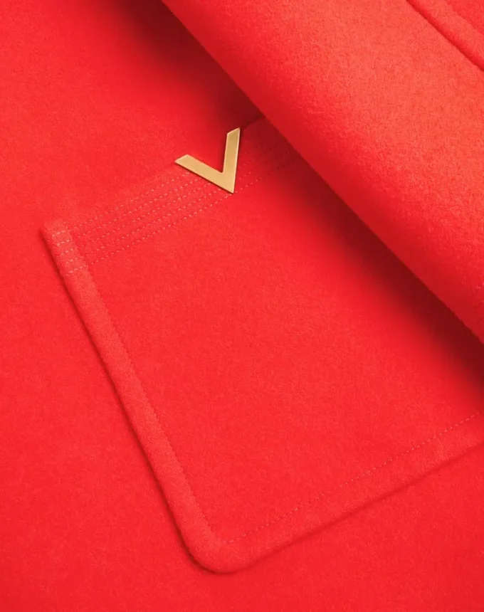 Valentino Einreihiger Mantel aus Woll-Drapé Valentino Einreihiger Mantel aus Woll-Drapé